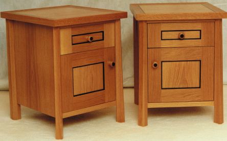 Twin Oak Bedside Cabinets